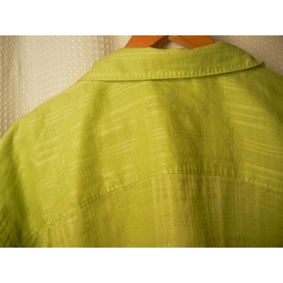 XXL Tommy Bahama Linen Lime Green casual button up shirt - Picture 7 of 7